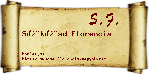 Sükösd Florencia névjegykártya